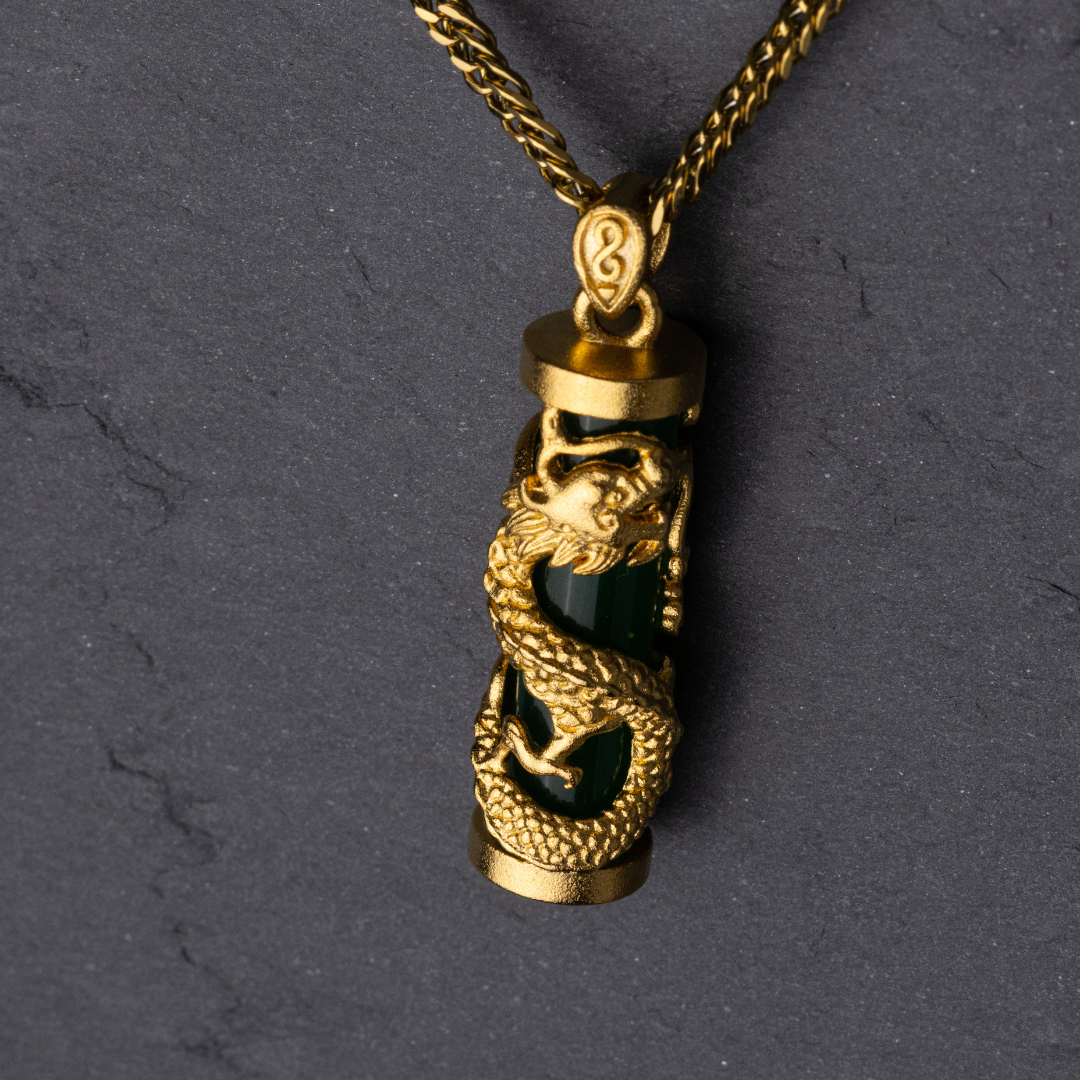 Dragon Jade Necklace | Feng Shui Lucky Color of the Year 2023 (Emerald Green & Wood Dragon) - Lucky Life Manila