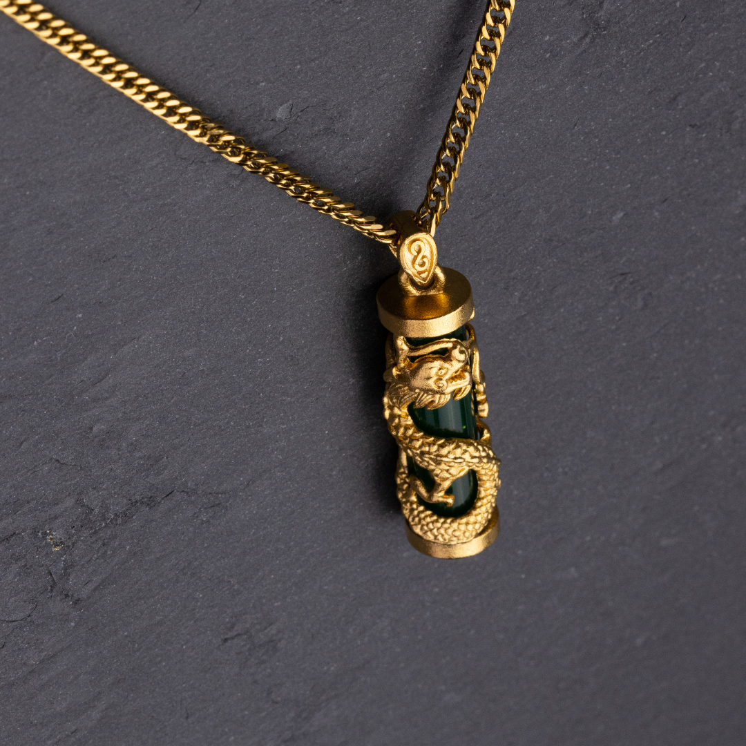 Dragon Jade Necklace | Feng Shui Lucky Color of the Year 2023 (Emerald Green & Wood Dragon) - Lucky Life Manila