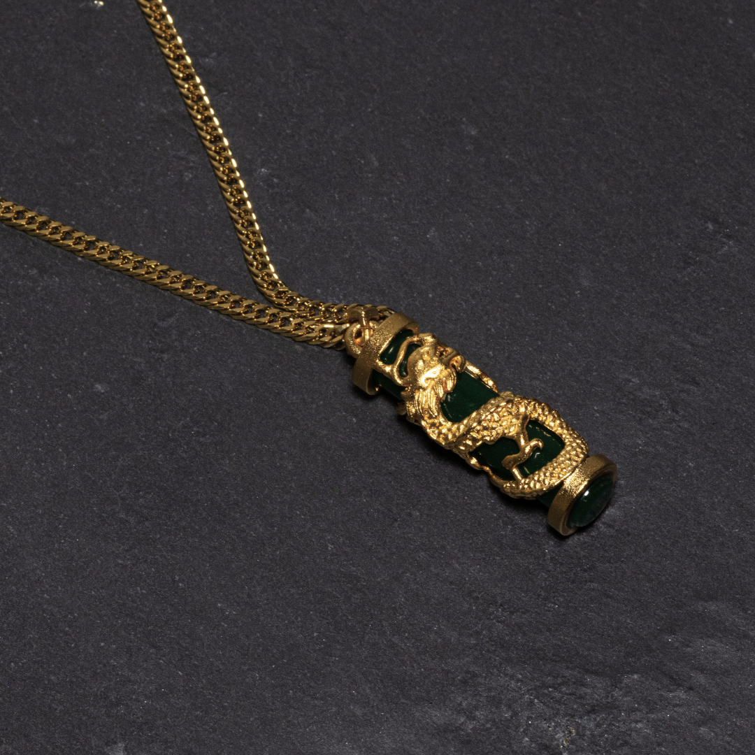 Dragon Jade Necklace | Feng Shui Lucky Color of the Year 2023 (Emerald Green & Wood Dragon) - Lucky Life Manila