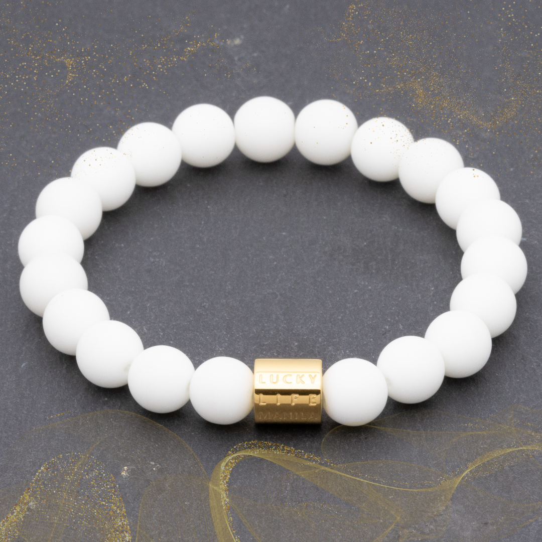 Classic Matte White Onyx Bracelet - Lucky Life Manila