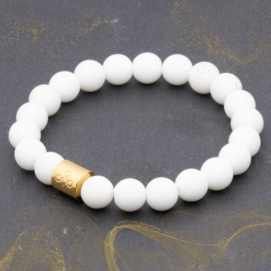 Classic Matte White Onyx Bracelet - Lucky Life Manila