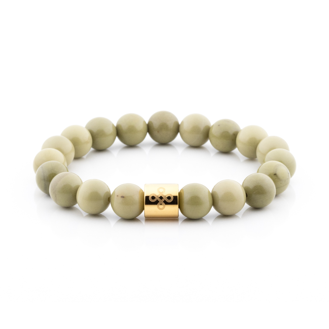 Classic Natural Matcha Alashan Agate Bracelet