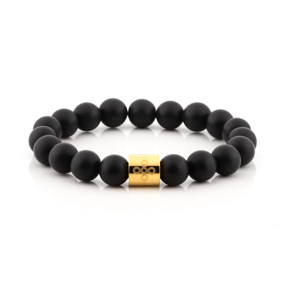 Classic Natural Matte Black Onyx Bracelet