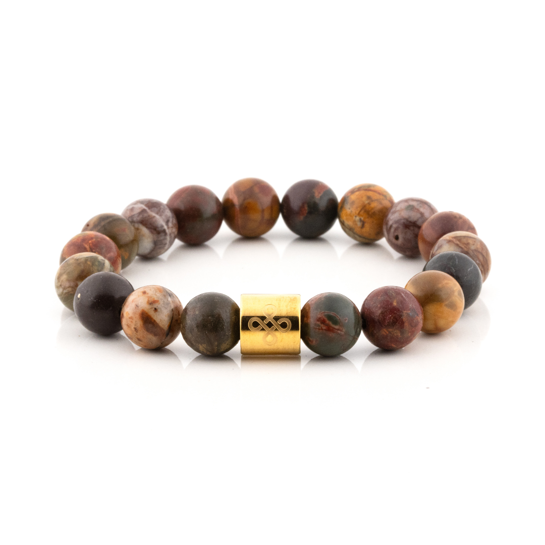 Classic Natural Picasso Jasper Bracelet