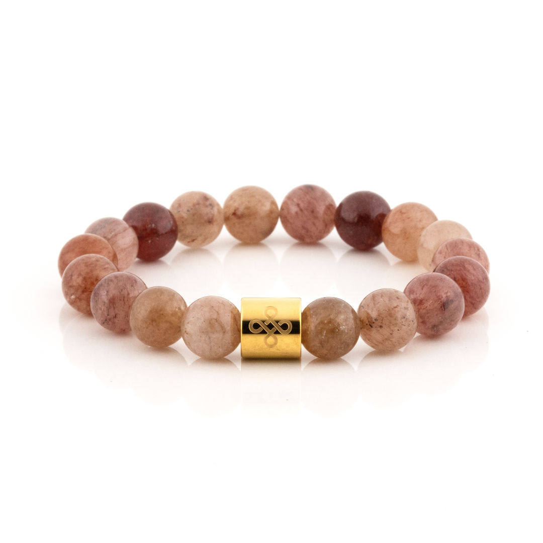Classic Natural Strawberry Quartz Bracelet