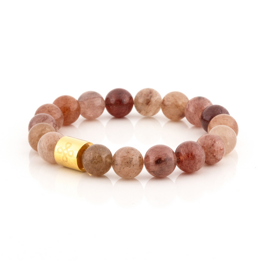 Classic Natural Strawberry Quartz Bracelet