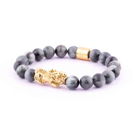 Lucky Piyao in Natural Grey Eagle Eye Bracelet