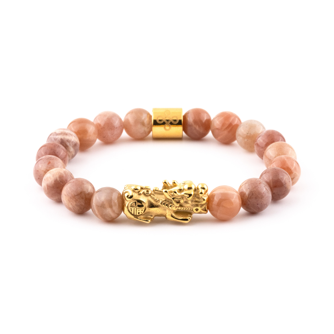Lucky Piyao in Natural Sunstone Bracelet