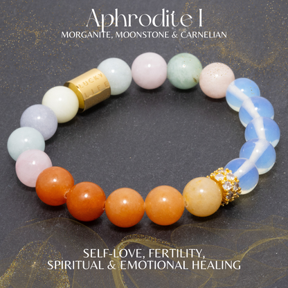 Aphrodite I (Moonstone, Carnelian & Morganite)