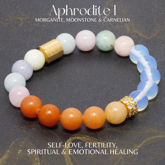 Aphrodite I (Moonstone, Carnelian & Morganite) - Lucky Life Manila