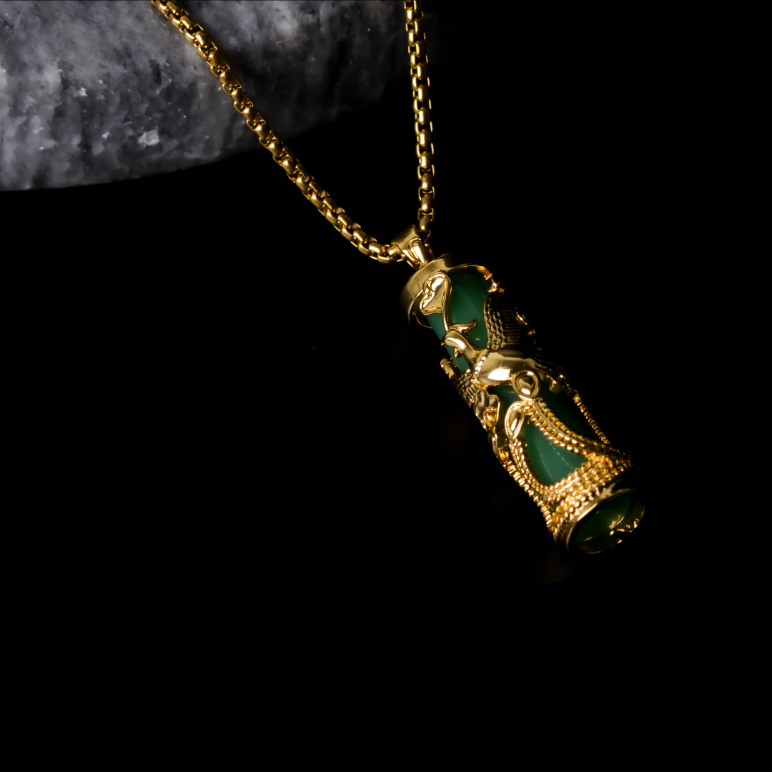 Phoenix with Jade Necklace | Feng Shui Lucky Color of the Year 2023 (Emerald Green & Wood Dragon) - Lucky Life Manila