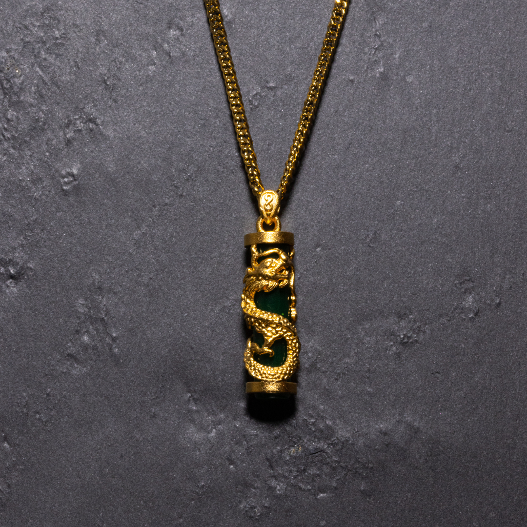 Dragon Jade Necklace | Feng Shui Lucky Color of the Year 2023 (Emerald Green & Wood Dragon) - Lucky Life Manila