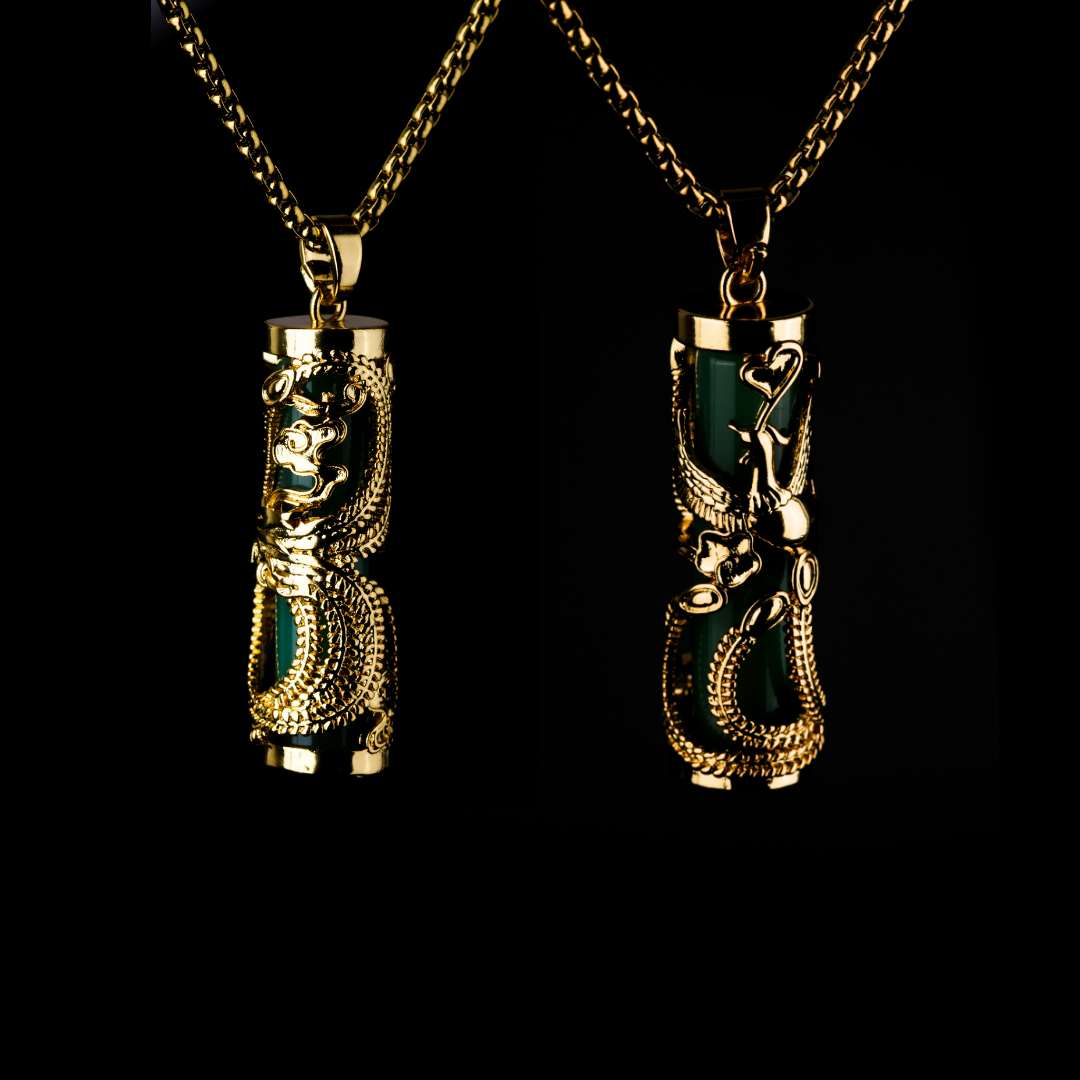 Phoenix with Jade Necklace | Feng Shui Lucky Color of the Year 2023 (Emerald Green & Wood Dragon) - Lucky Life Manila