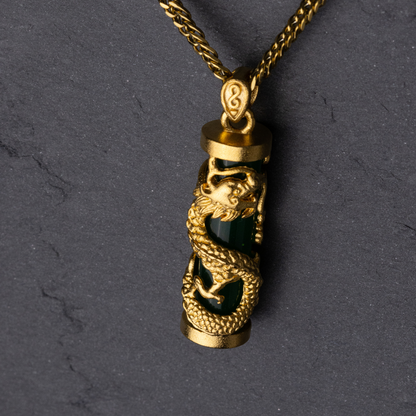 Dragon Jade Necklace | Feng Shui Lucky Color of the Year 2023 (Emerald Green & Wood Dragon) - Lucky Life Manila