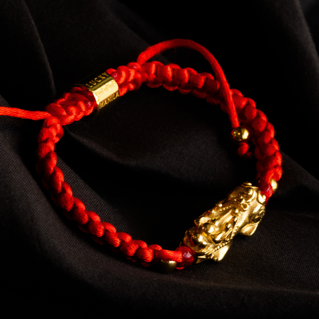 Lucky Piyao in Tibetan Red String Bracelet - Lucky Life Manila