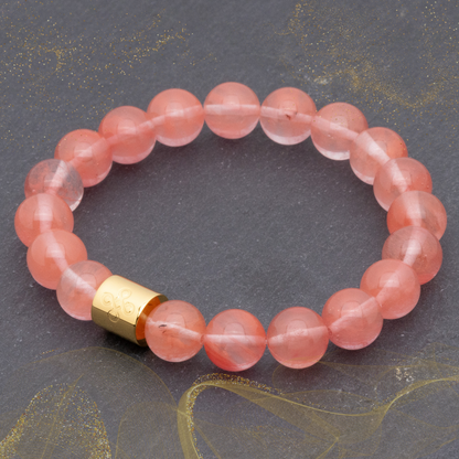 Cherry quartz bracelet hotsell