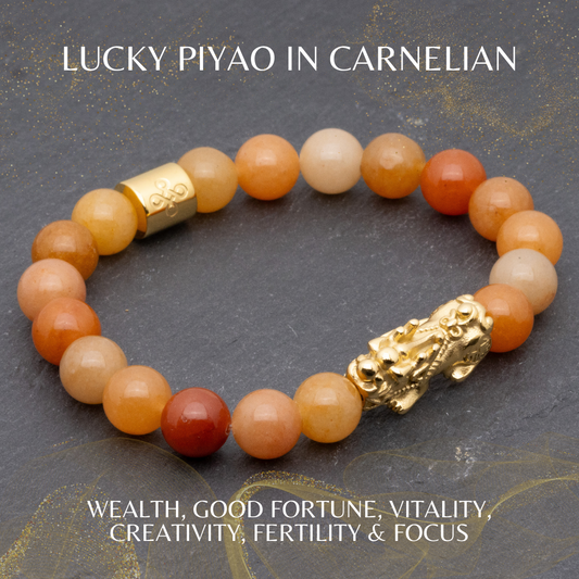 Lucky Piyao in Carnelian  Bracelet | Apricot Crush - Fashion Color of the Year 2024