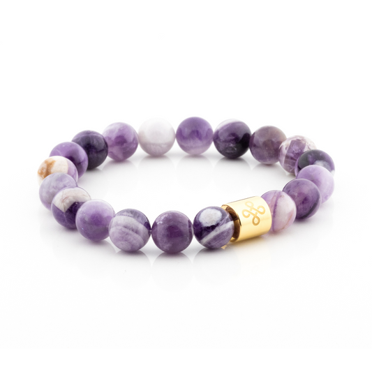 Classic Natural Chevron Amethyst Bracelet