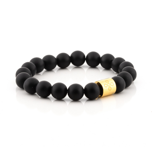 Classic Natural Matte Black Onyx Bracelet
