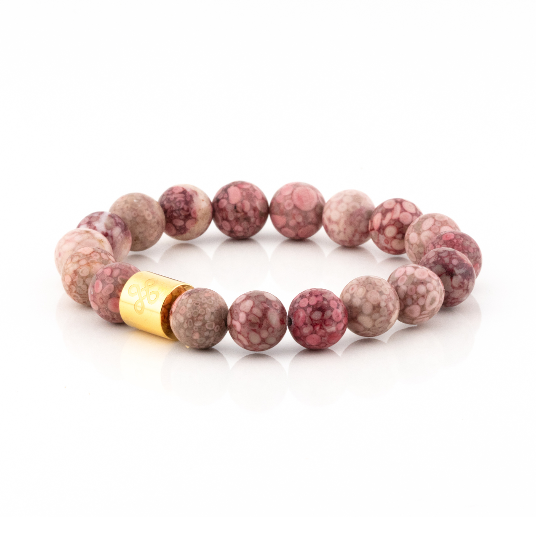 Classic Natural Pink Jasper Bracelet