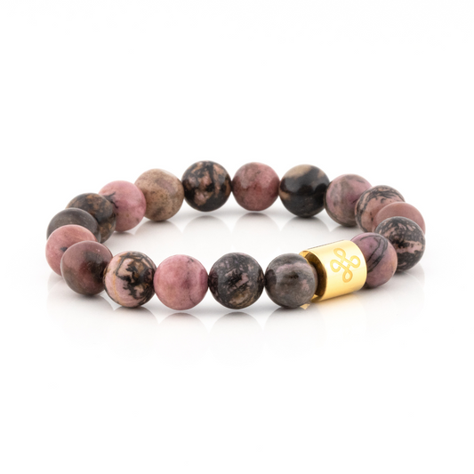 Classic Natural Rhodonite Bracelet