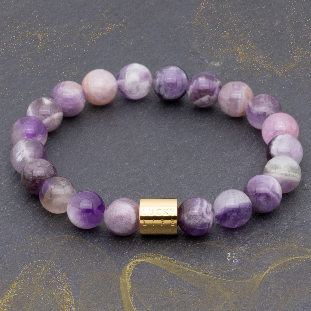 Classic Chevron Amethyst Bracelet