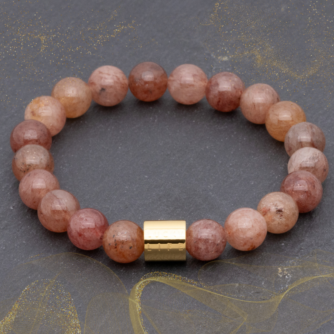 Classic Strawberry Quartz Bracelet - Lucky Life Manila