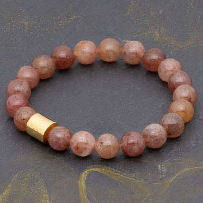 Classic Strawberry Quartz Bracelet - Lucky Life Manila