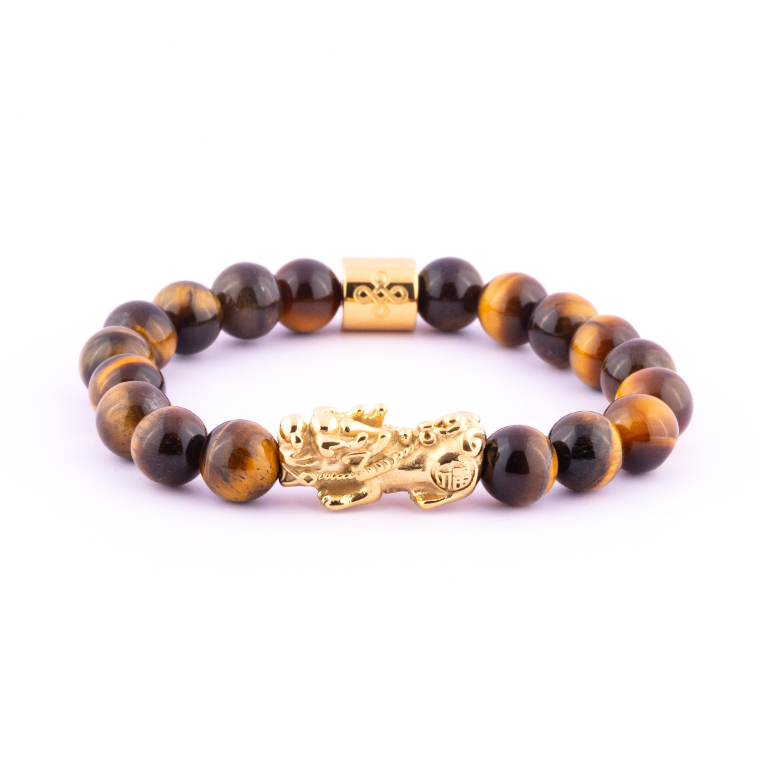 Lucky Piyao in Natural Brown Tiger's Eye Bracelet