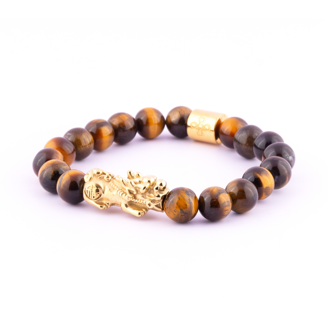 Lucky Piyao in Natural Brown Tiger's Eye Bracelet