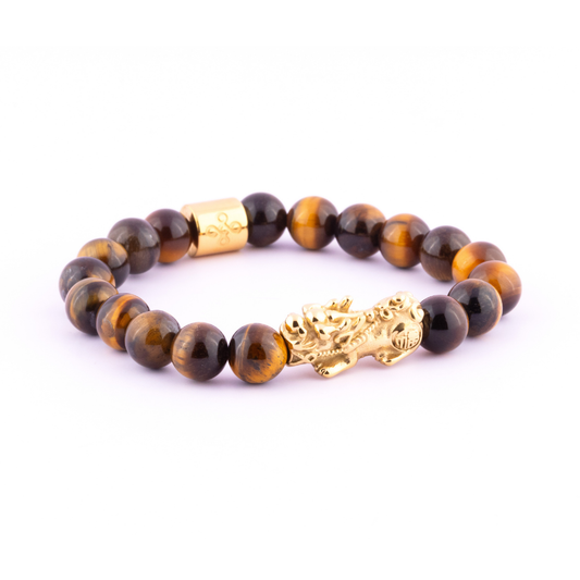 Lucky Piyao in Natural Brown Tiger's Eye Bracelet