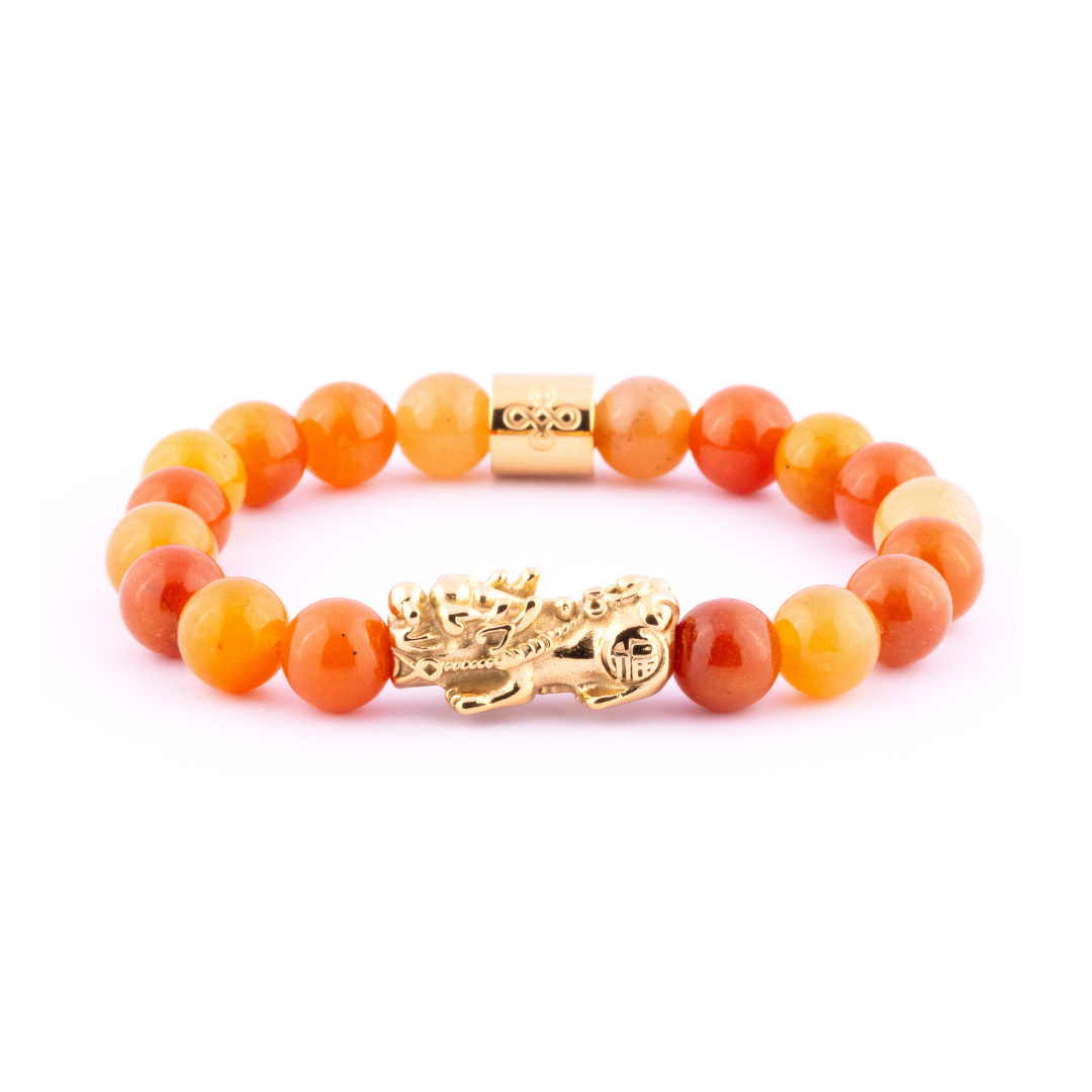 Lucky Piyao in Natural Carnelian Bracelet