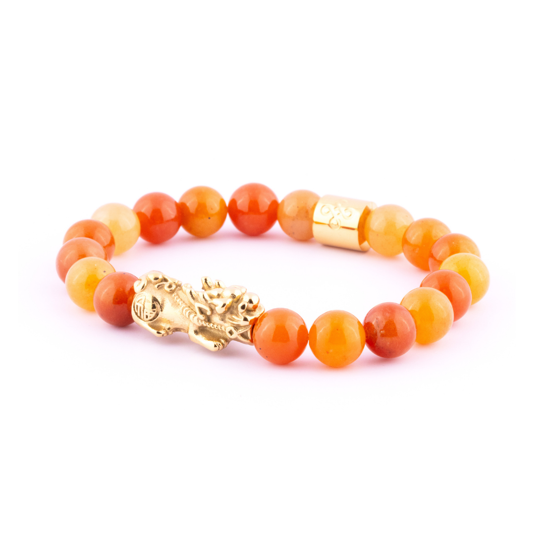 Lucky Piyao in Natural Carnelian Bracelet