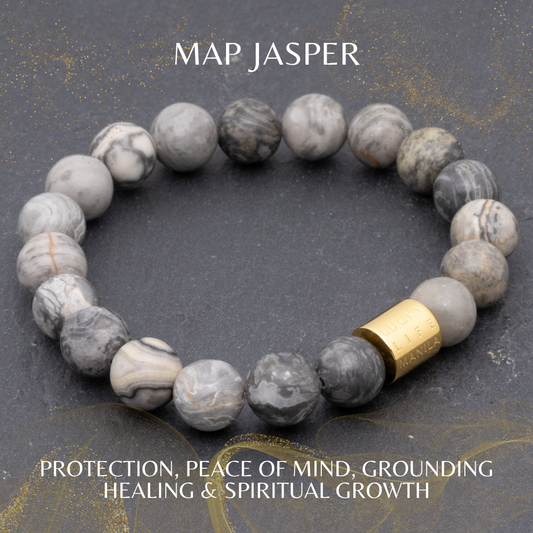 Classic Map Jasper Bracelet - Lucky Life Manila