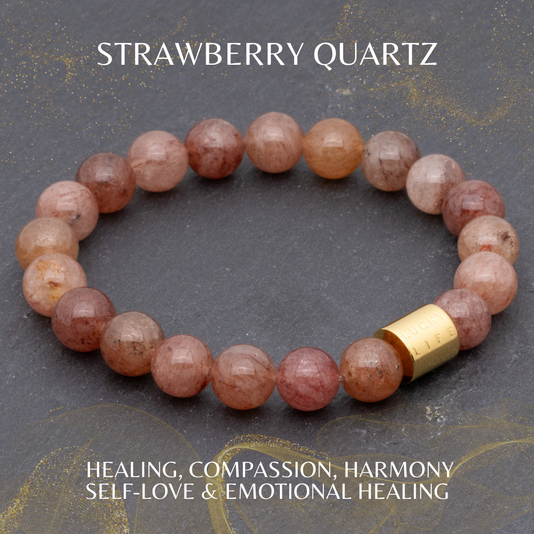Classic Strawberry Quartz Bracelet - Lucky Life Manila